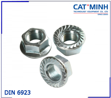 Hexagon nuts with flange DIN 6923