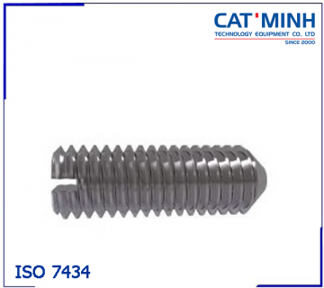 ISO 7434 Slotted set screws with cone point